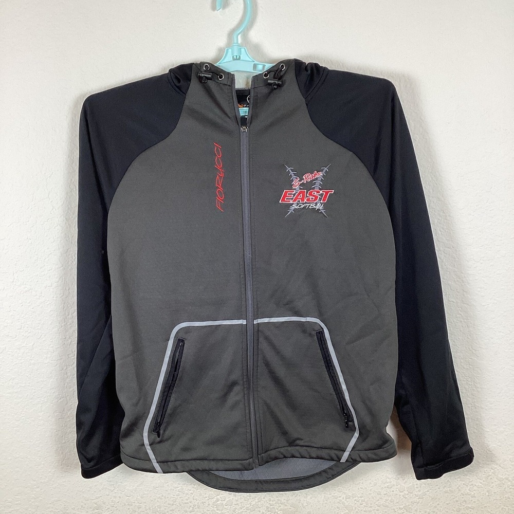 X Grain Jacket Mens Fleece Sz M Fleece Outdoors Warm Full Zip Gray Polyester